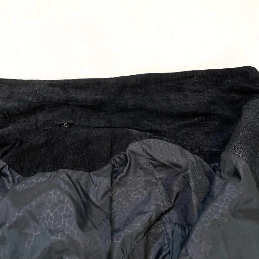 Vintage sueded leather fringed crop jacket medium - Picture 13 of 15